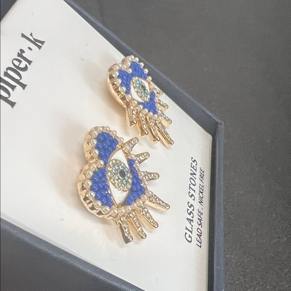 Piper K | Evil Eye Earrings - Picture 4 of 7